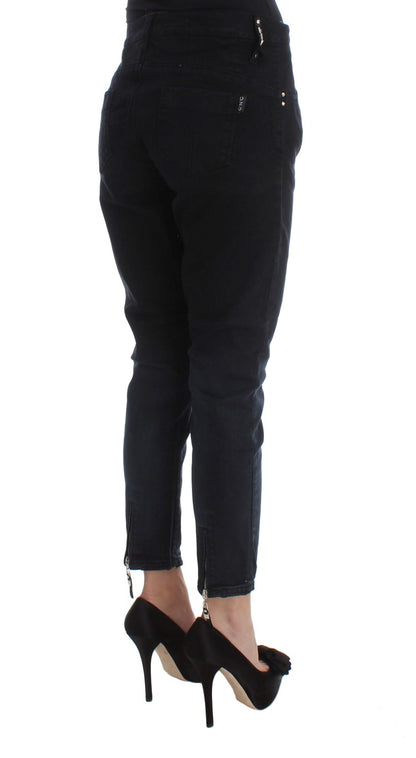 Costume National Sleek Slim Fit Black Denim Jeans Costume National