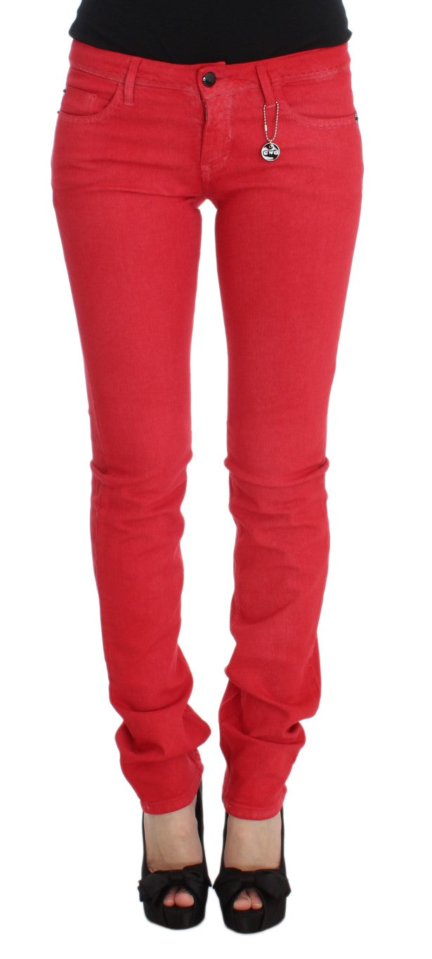 Costume National Chic Red Slim Fit Jeans Costume National