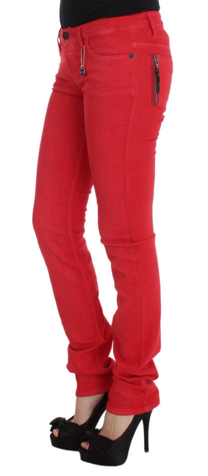 Costume National Chic Red Slim Fit Jeans Costume National