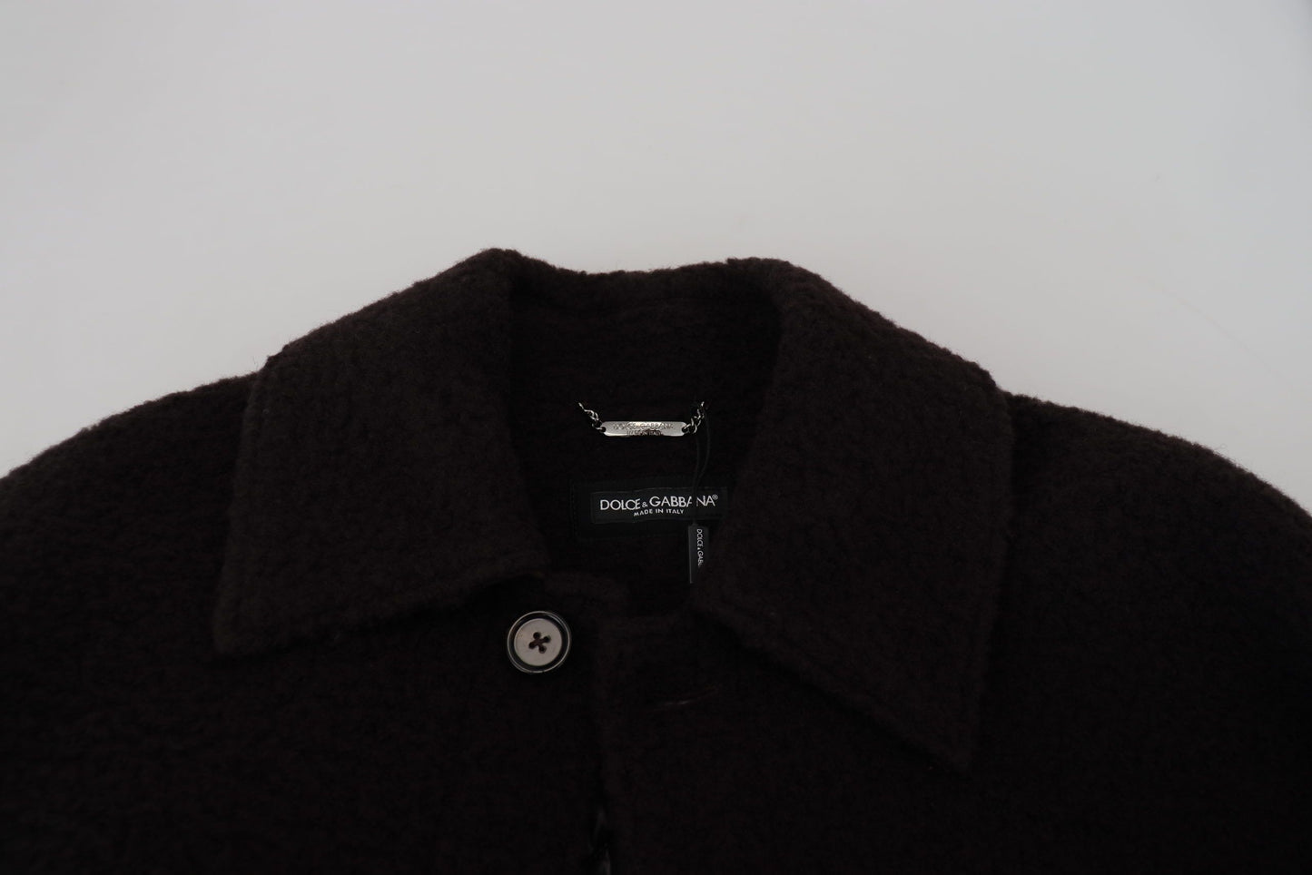 Dolce & Gabbana Elegant Black Alpaca Wool Blend Jacket Dolce & Gabbana