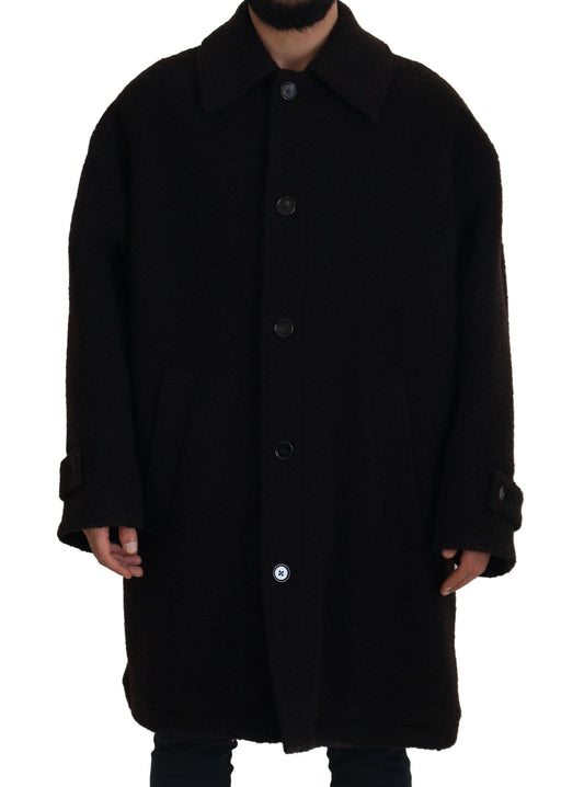 Dolce & Gabbana Elegant Black Alpaca Wool Blend Jacket Dolce & Gabbana