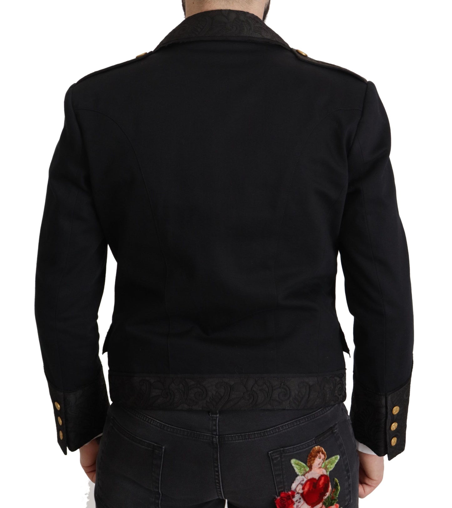 Dolce & Gabbana Elegant Black Double Breasted Jacket Dolce & Gabbana