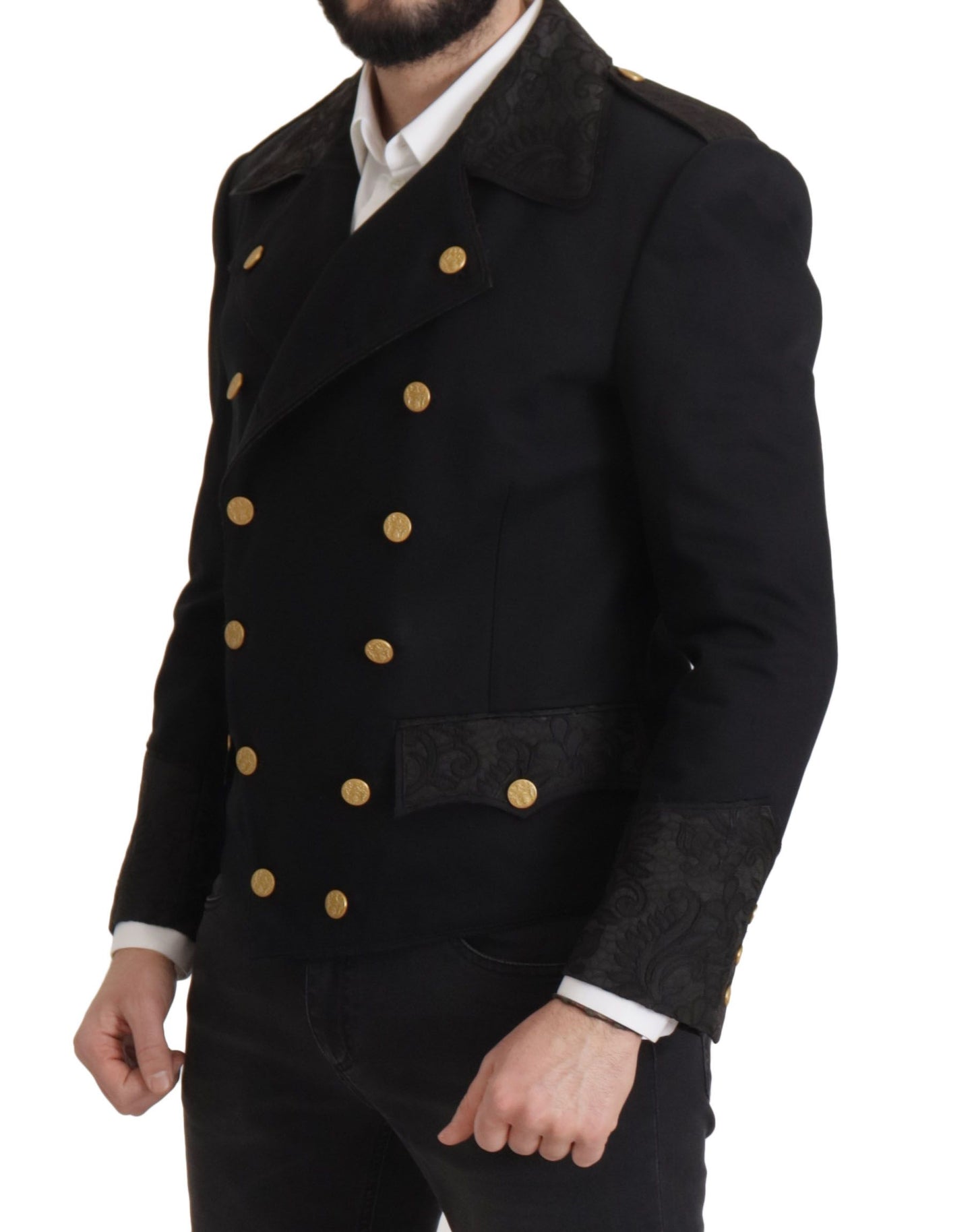 Dolce & Gabbana Elegant Black Double Breasted Jacket Dolce & Gabbana