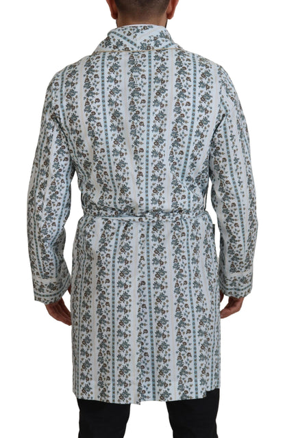 Dolce & Gabbana Elegant Floral Cotton Jacket Robe Dolce & Gabbana