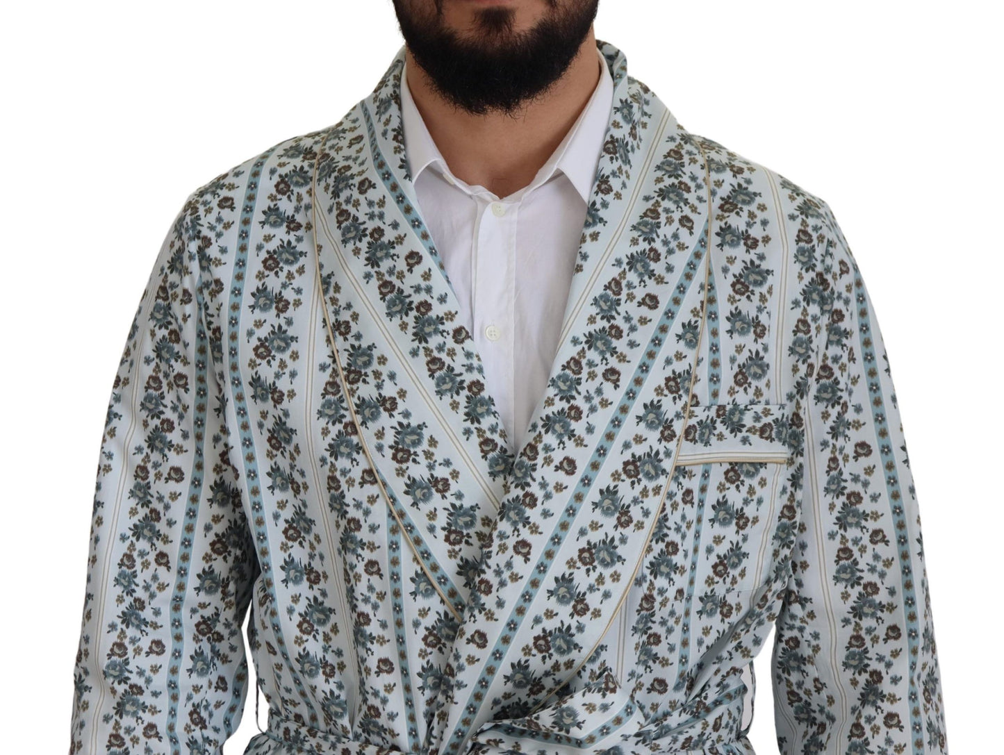 Dolce & Gabbana Elegant Floral Cotton Jacket Robe Dolce & Gabbana