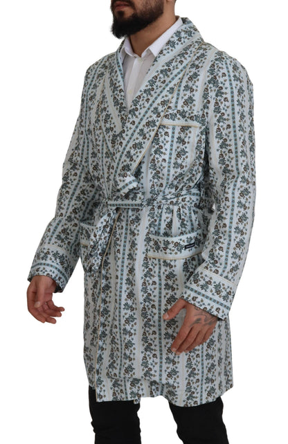 Dolce & Gabbana Elegant Floral Cotton Jacket Robe Dolce & Gabbana