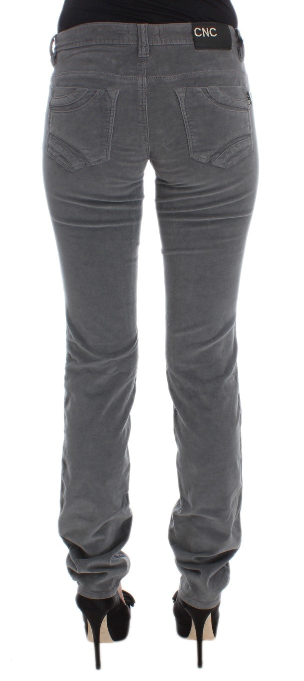 Costume National Sleek Super Slim Gray Jeans Costume National