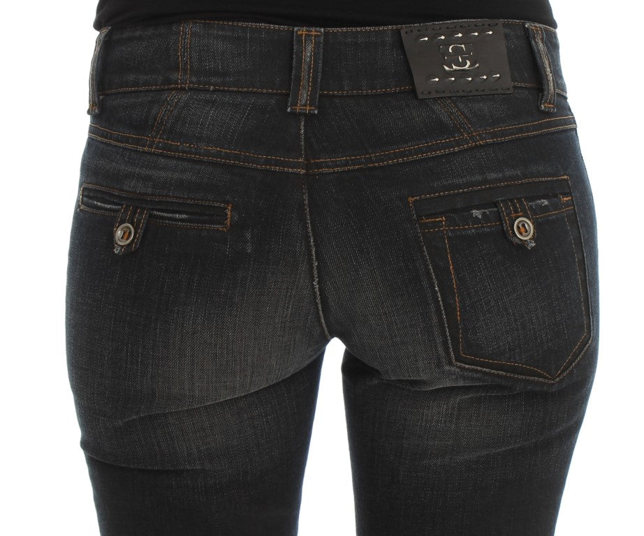 Ermanno Scervino Chic Slim Fit Italian Cotton Jeans Ermanno Scervino