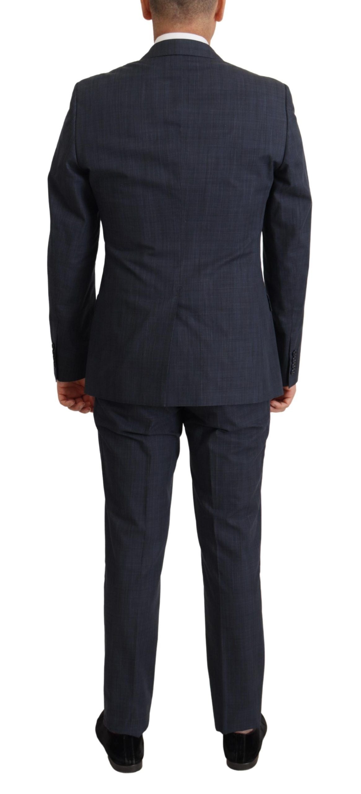 Dolce & Gabbana Elegant Dark Blue Cotton Three Piece Martini Suit Dolce & Gabbana