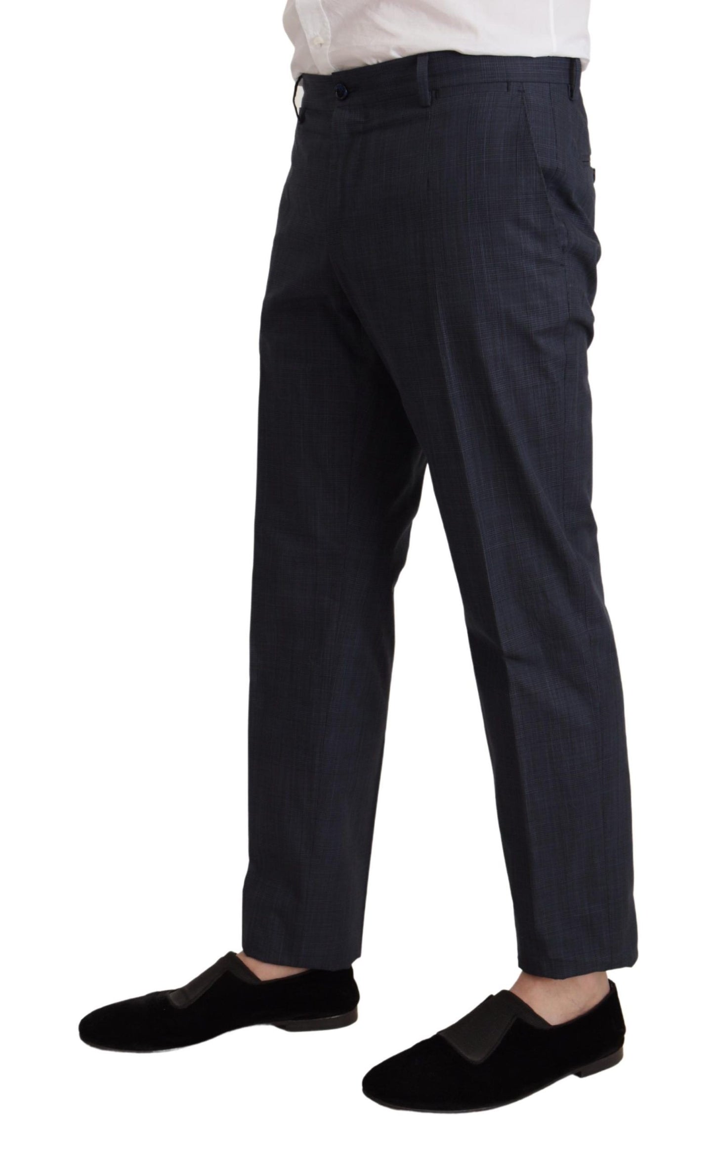 Dolce & Gabbana Elegant Dark Blue Cotton Three Piece Martini Suit Dolce & Gabbana