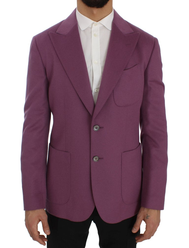 Dolce & Gabbana Elegant Purple Cashmere-Silk Blend Blazer Dolce & Gabbana