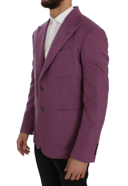 Dolce & Gabbana Elegant Purple Cashmere-Silk Blend Blazer Dolce & Gabbana