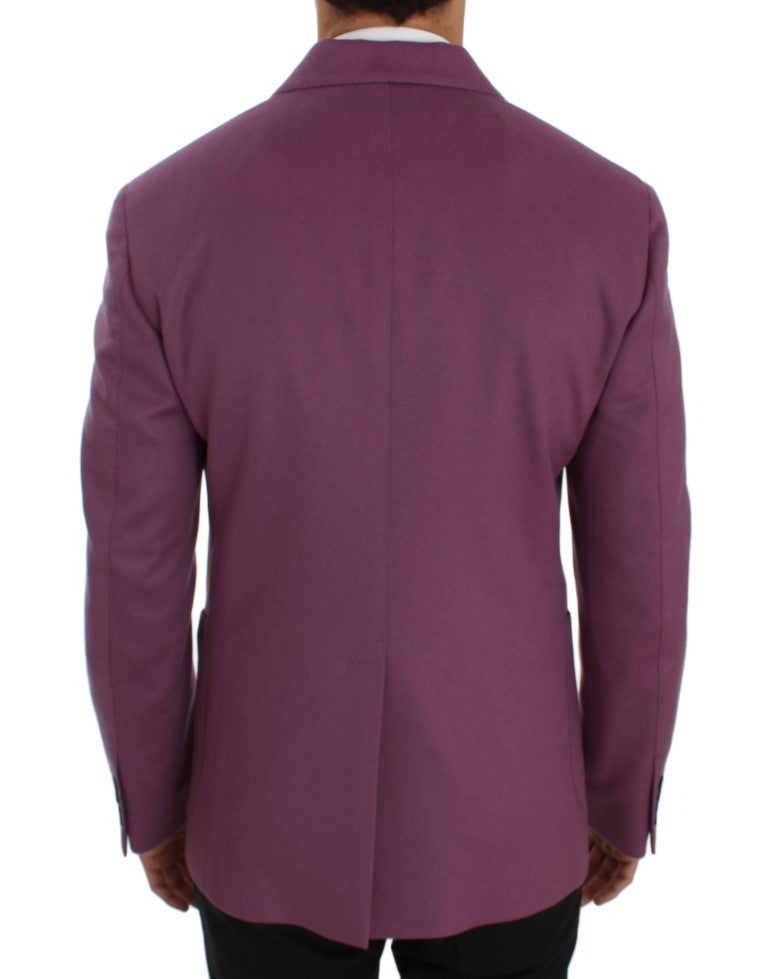 Dolce & Gabbana Elegant Purple Cashmere-Silk Blend Blazer Dolce & Gabbana