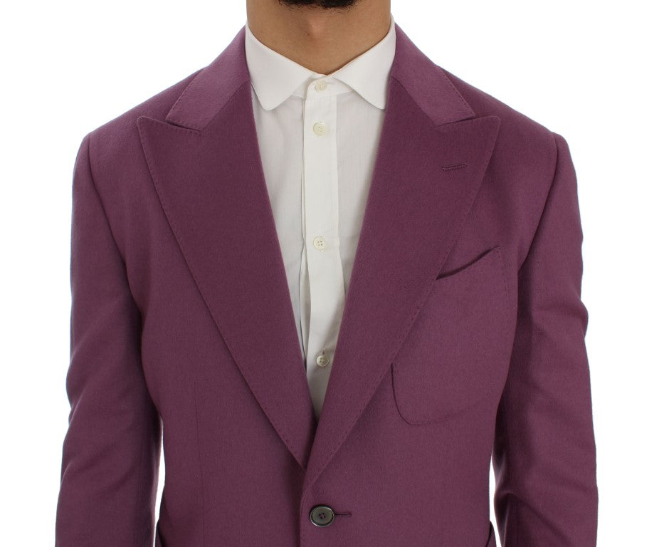 Dolce & Gabbana Elegant Purple Cashmere-Silk Blend Blazer Dolce & Gabbana