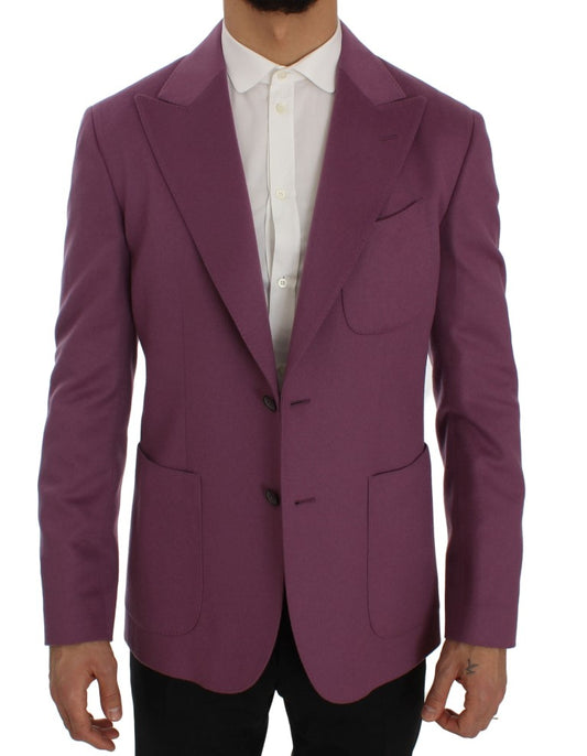 Dolce & Gabbana Elegant Purple Cashmere-Silk Blend Blazer Dolce & Gabbana