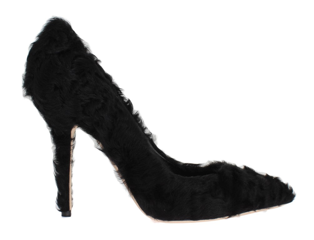 Dolce & Gabbana Elegant Pumps in Luxe Xiangao Fur Leather Dolce & Gabbana