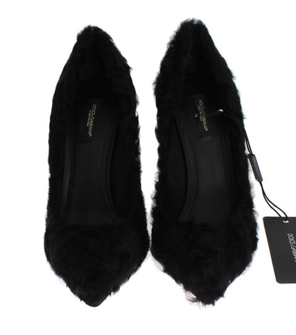 Dolce & Gabbana Elegant Pumps in Luxe Xiangao Fur Leather Dolce & Gabbana