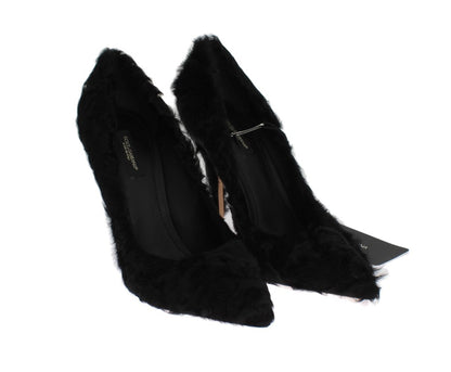 Dolce & Gabbana Elegant Pumps in Luxe Xiangao Fur Leather Dolce & Gabbana