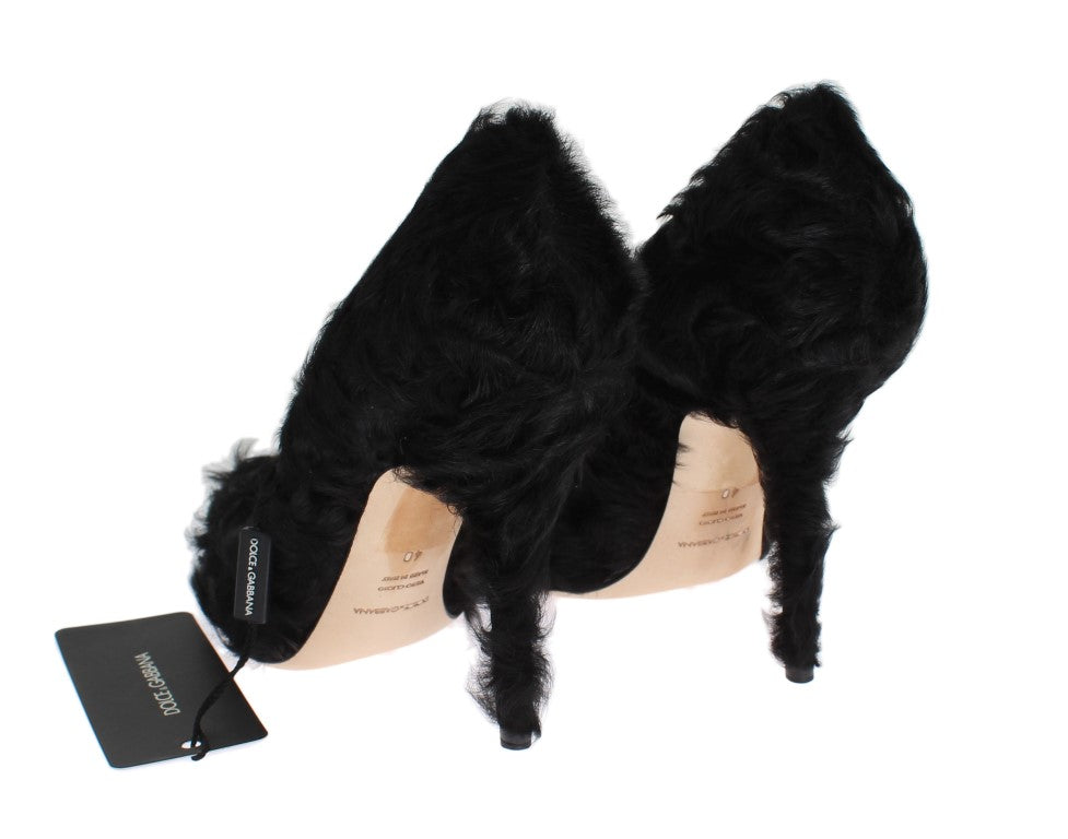 Dolce & Gabbana Elegant Pumps in Luxe Xiangao Fur Leather Dolce & Gabbana