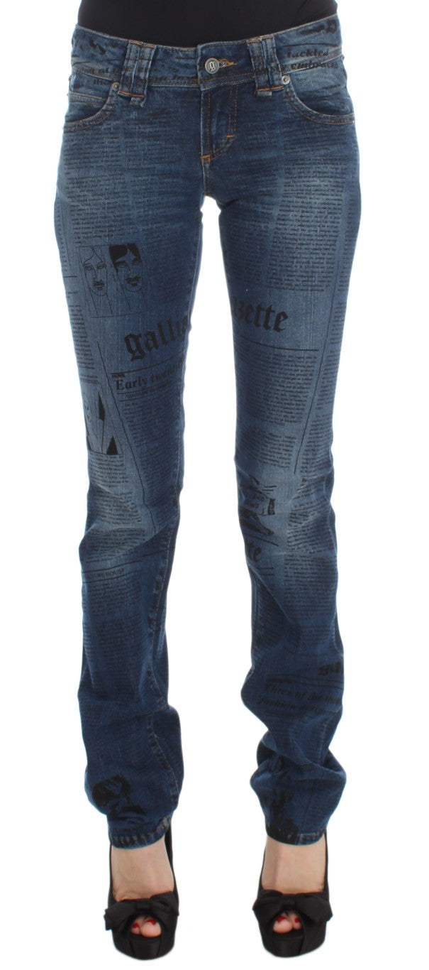 John Galliano Elegant Slim Bootcut Denim Jeans John Galliano