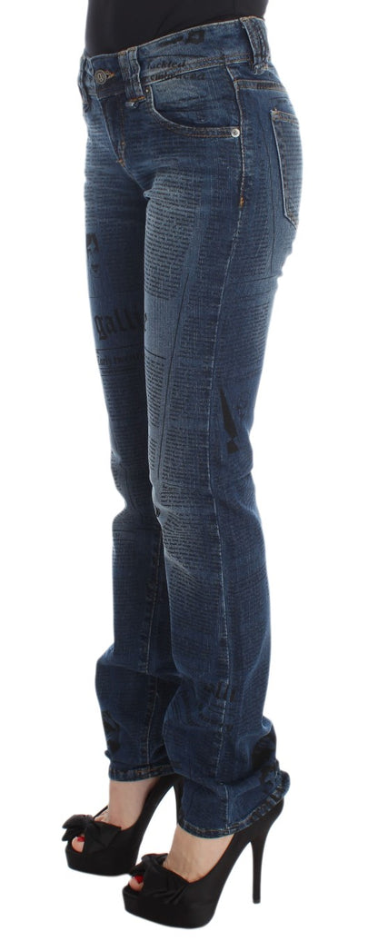 John Galliano Elegant Slim Bootcut Denim Jeans John Galliano