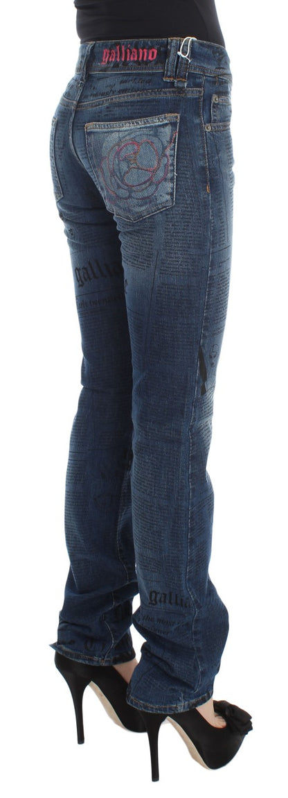 John Galliano Elegant Slim Bootcut Denim Jeans John Galliano