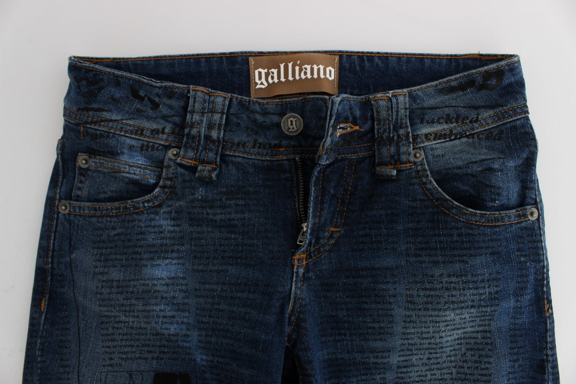 John Galliano Elegant Slim Bootcut Denim Jeans John Galliano