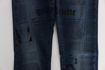 John Galliano Elegant Slim Bootcut Denim Jeans John Galliano