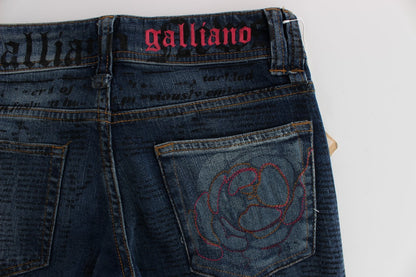 John Galliano Elegant Slim Bootcut Denim Jeans John Galliano