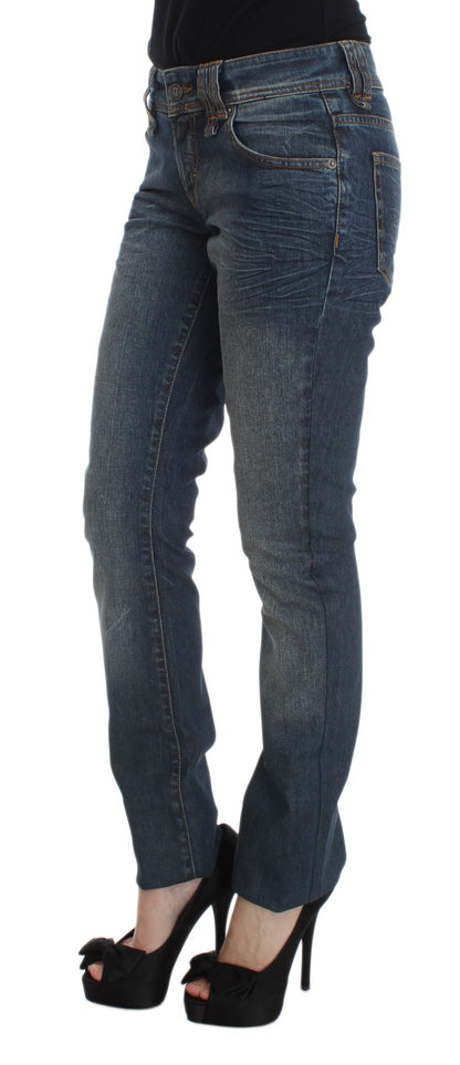 John Galliano Chic Slim Fit Blue Jeans John Galliano