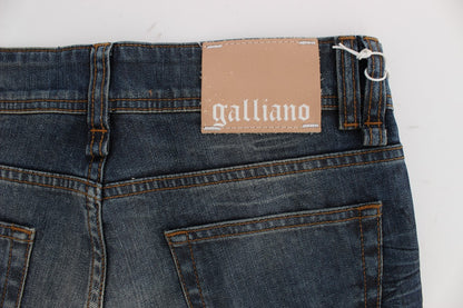 John Galliano Chic Slim Fit Blue Jeans John Galliano