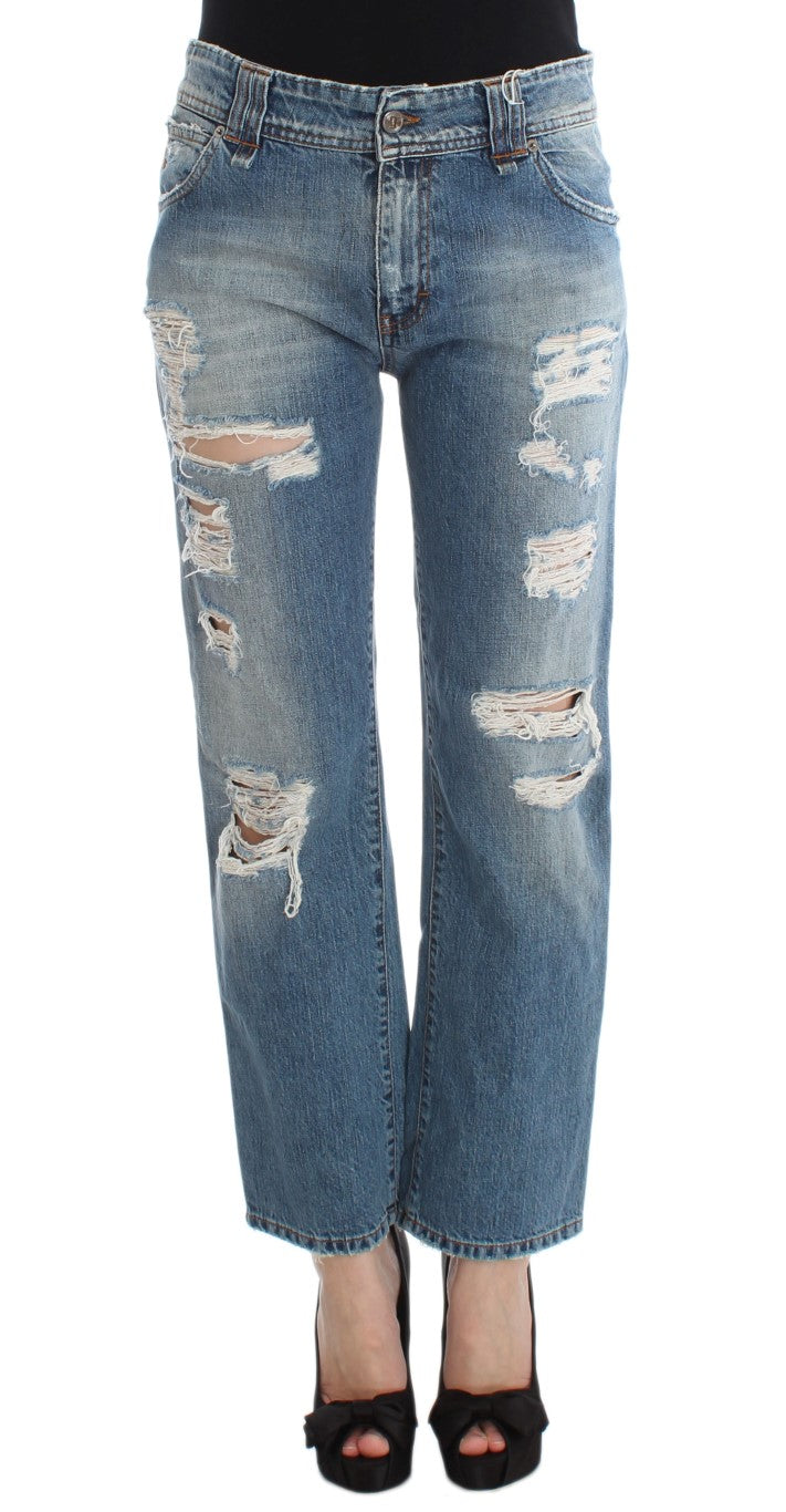 John Galliano Chic Boyfriend Blue Wash Jeans John Galliano