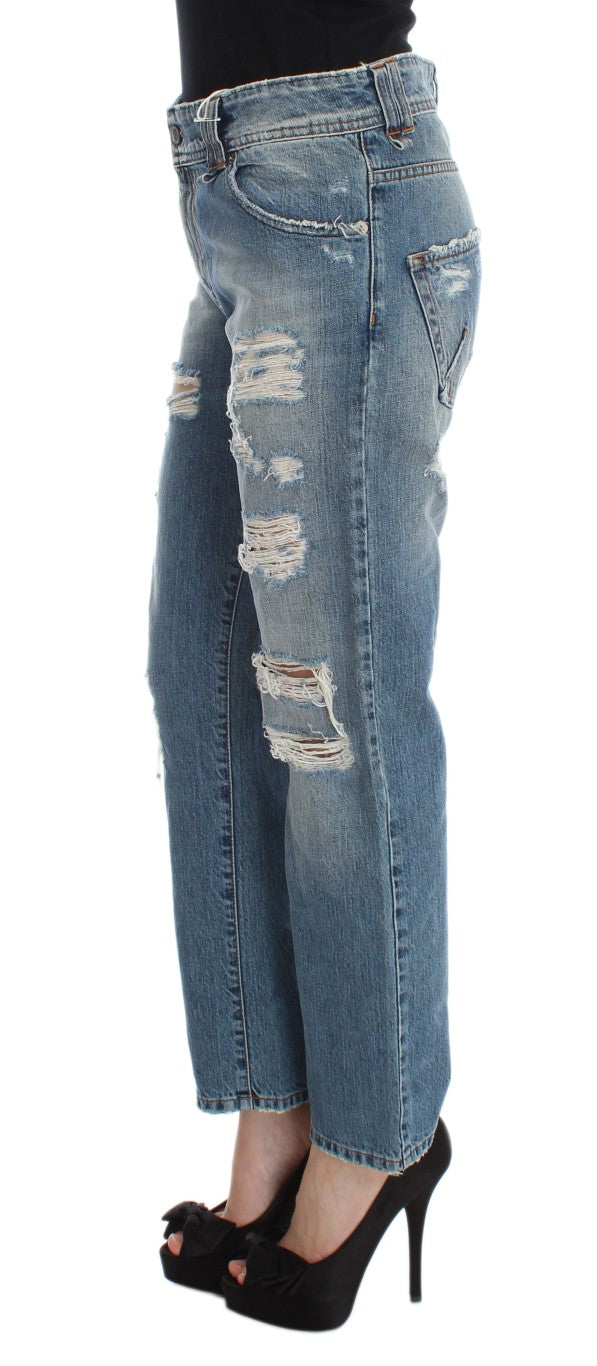 John Galliano Chic Boyfriend Blue Wash Jeans John Galliano