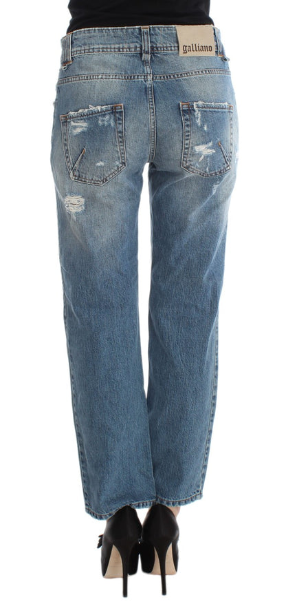 John Galliano Chic Boyfriend Blue Wash Jeans John Galliano