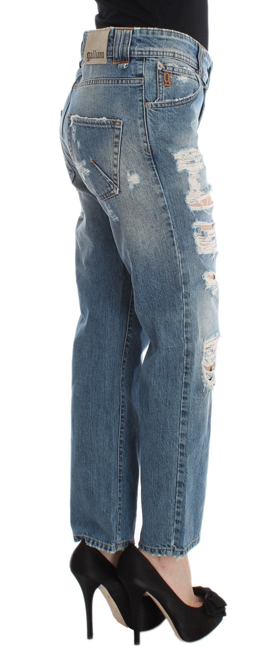 John Galliano Chic Boyfriend Blue Wash Jeans John Galliano