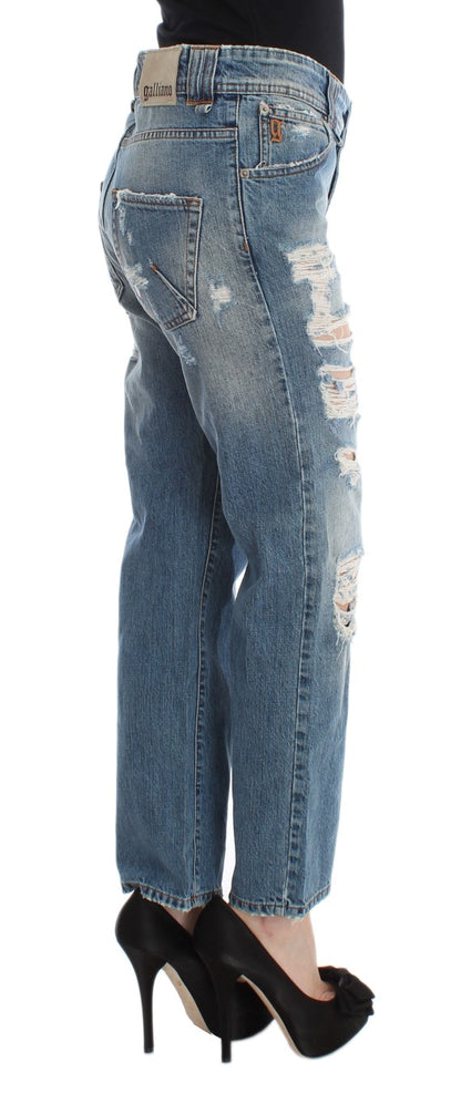 John Galliano Chic Boyfriend Blue Wash Jeans John Galliano