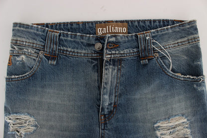 John Galliano Chic Boyfriend Blue Wash Jeans John Galliano