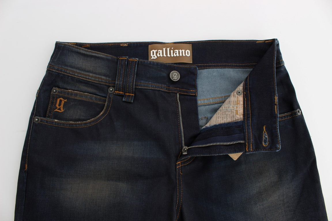 John Galliano Chic Boyfriend Fit Blue Jeans John Galliano