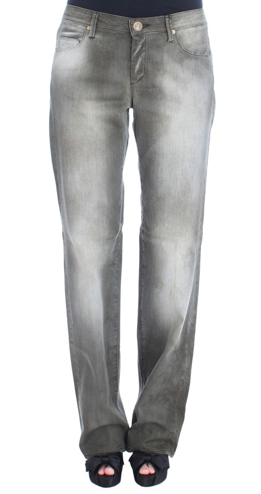 Ermanno Scervino Chic Gray Wash Boyfriend Jeans Ermanno Scervino