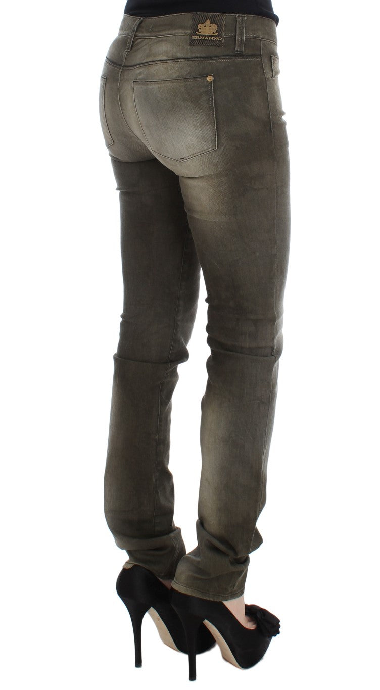 Ermanno Scervino Chic Gray Slim Fit Italian Denim Ermanno Scervino