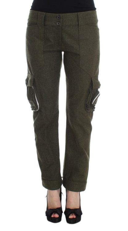 Ermanno Scervino Chic Green Cargo Pants for Effortless Style Ermanno Scervino