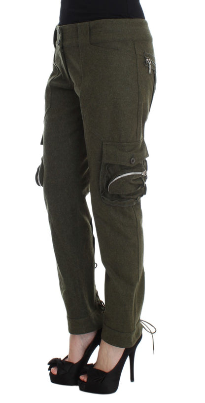 Ermanno Scervino Chic Green Cargo Pants for Effortless Style Ermanno Scervino