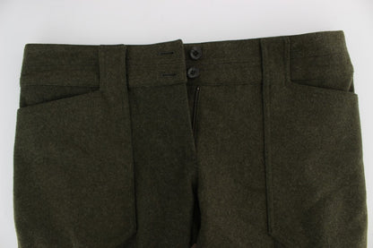 Ermanno Scervino Chic Green Cargo Pants for Effortless Style Ermanno Scervino