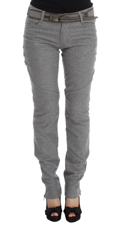 Ermanno Scervino Chic Gray Casual Cotton Pants Ermanno Scervino