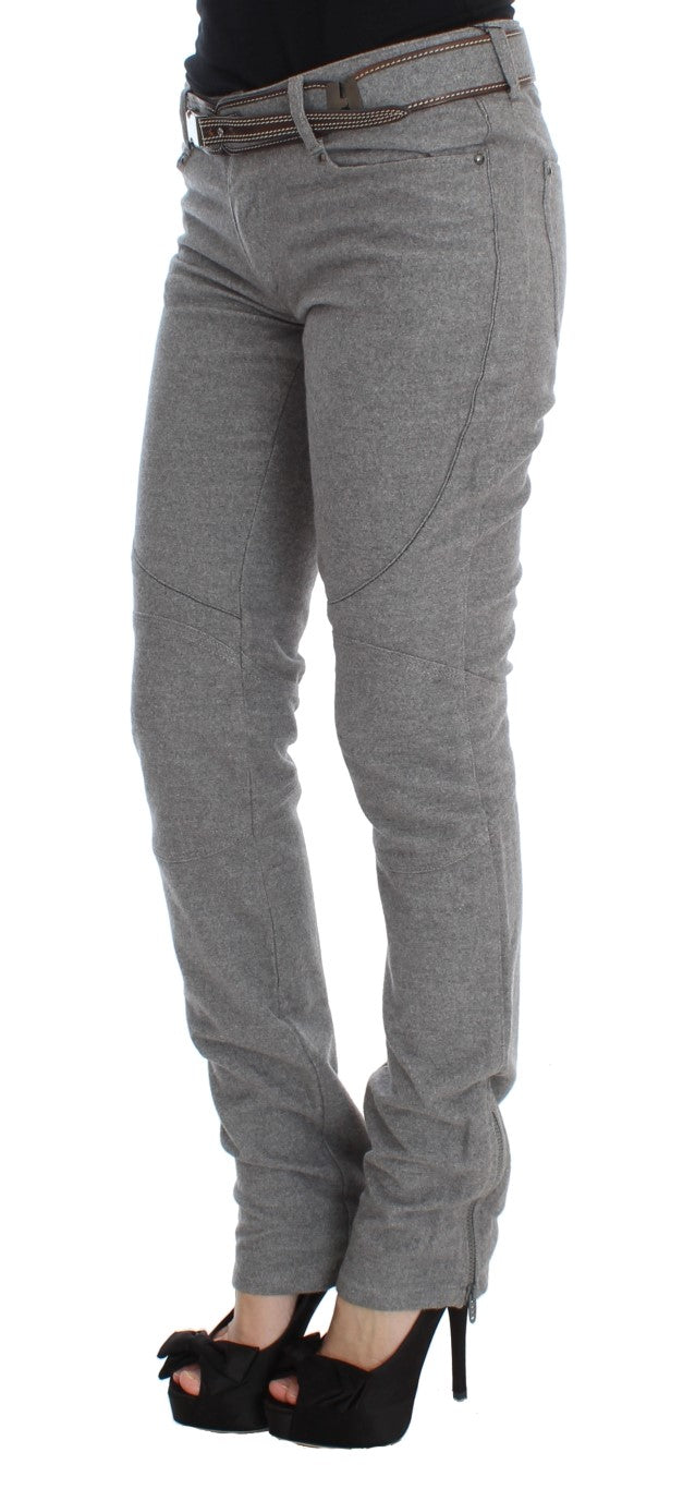 Ermanno Scervino Chic Gray Casual Cotton Pants Ermanno Scervino