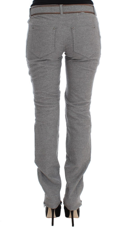 Ermanno Scervino Chic Gray Casual Cotton Pants Ermanno Scervino