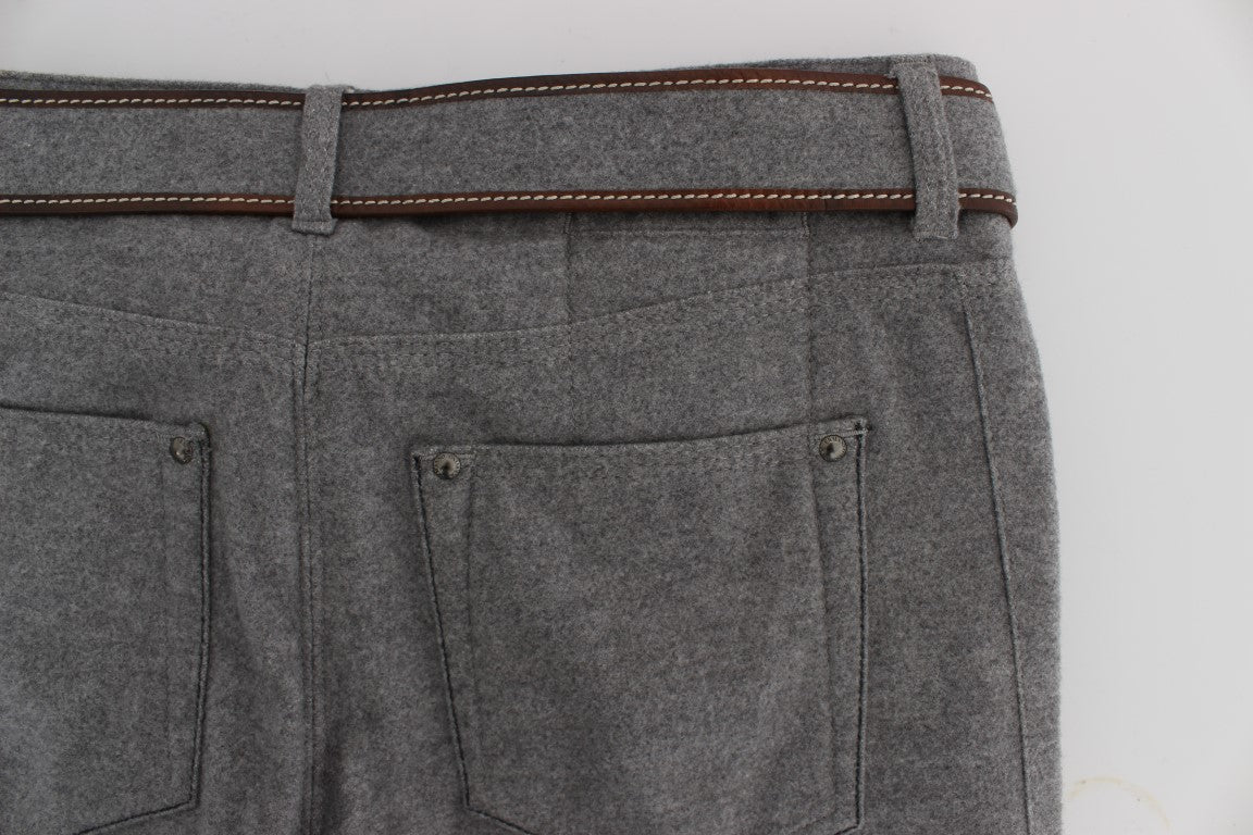 Ermanno Scervino Chic Gray Casual Cotton Pants Ermanno Scervino