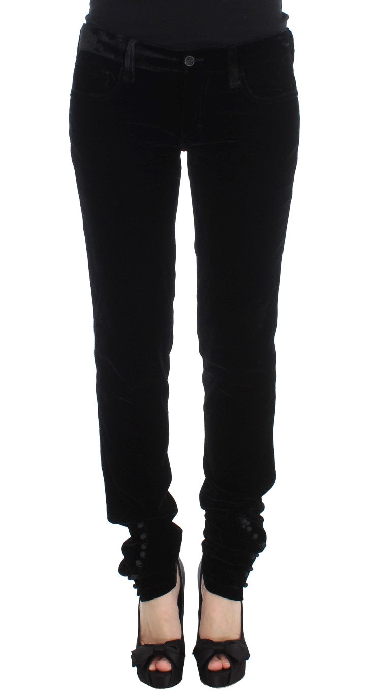 Ermanno Scervino Elegant Black Slim Fit Trousers Ermanno Scervino