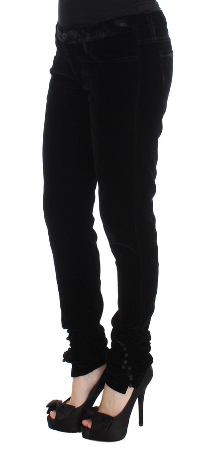 Ermanno Scervino Elegant Black Slim Fit Trousers Ermanno Scervino