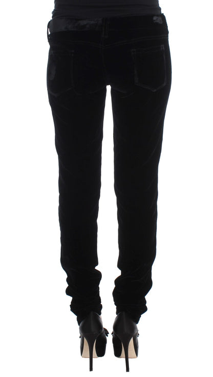 Ermanno Scervino Elegant Black Slim Fit Trousers Ermanno Scervino